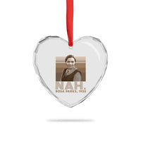 Rosa Parks Quote Heart Crystal Glass Ornament Nah 1955 Melanin Black History Month