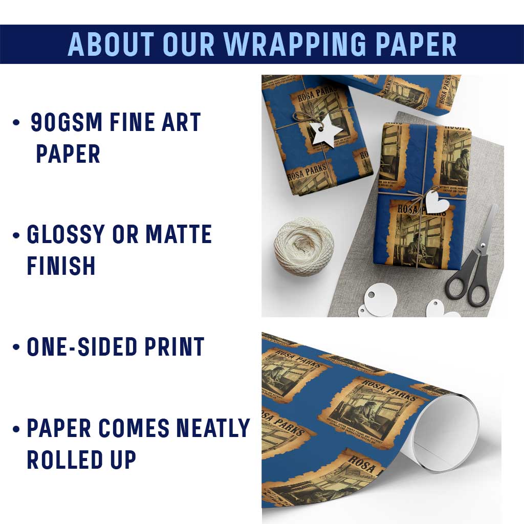 Rosa Parks Quote Wrapping Paper Roll Black Movement Protest - Wonder Print Shop