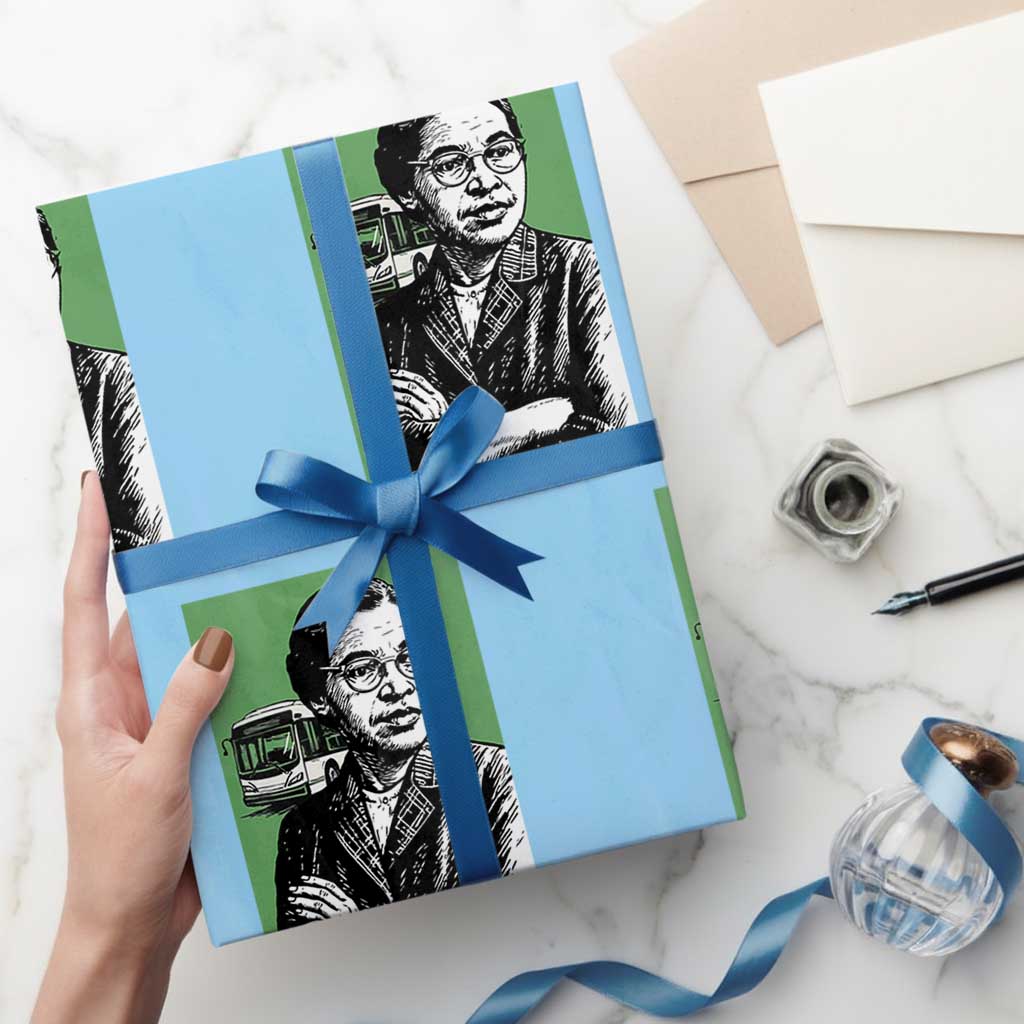 Rosa Parks Quote Wrapping Paper Roll Never Be Fearful When It Is Right