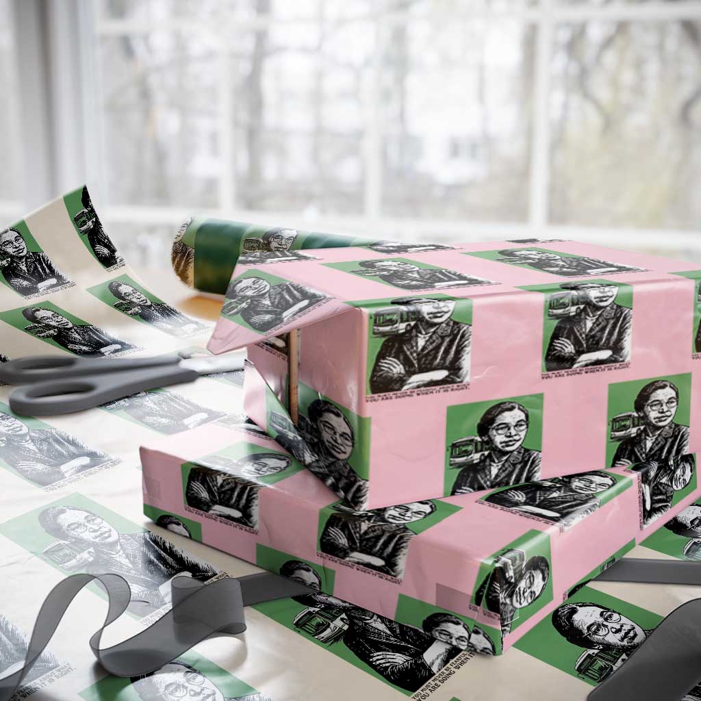 Rosa Parks Quote Wrapping Paper Roll Never Be Fearful When It Is Right