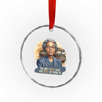Rosa Parks Tired Of Giving In Crystal Glass Ornament Civil Rights Activist
