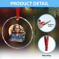 Rosa Parks Tired Of Giving In Crystal Glass Ornament Civil Rights Activist
