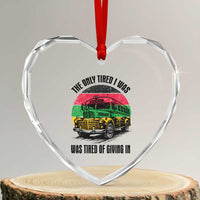 Rosa Parks Tired Of Giving In Heart Crystal Glass Ornament Civil Bus Protest