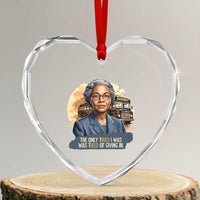 Rosa Parks Tired Of Giving In Heart Crystal Glass Ornament Civil Rights Activist