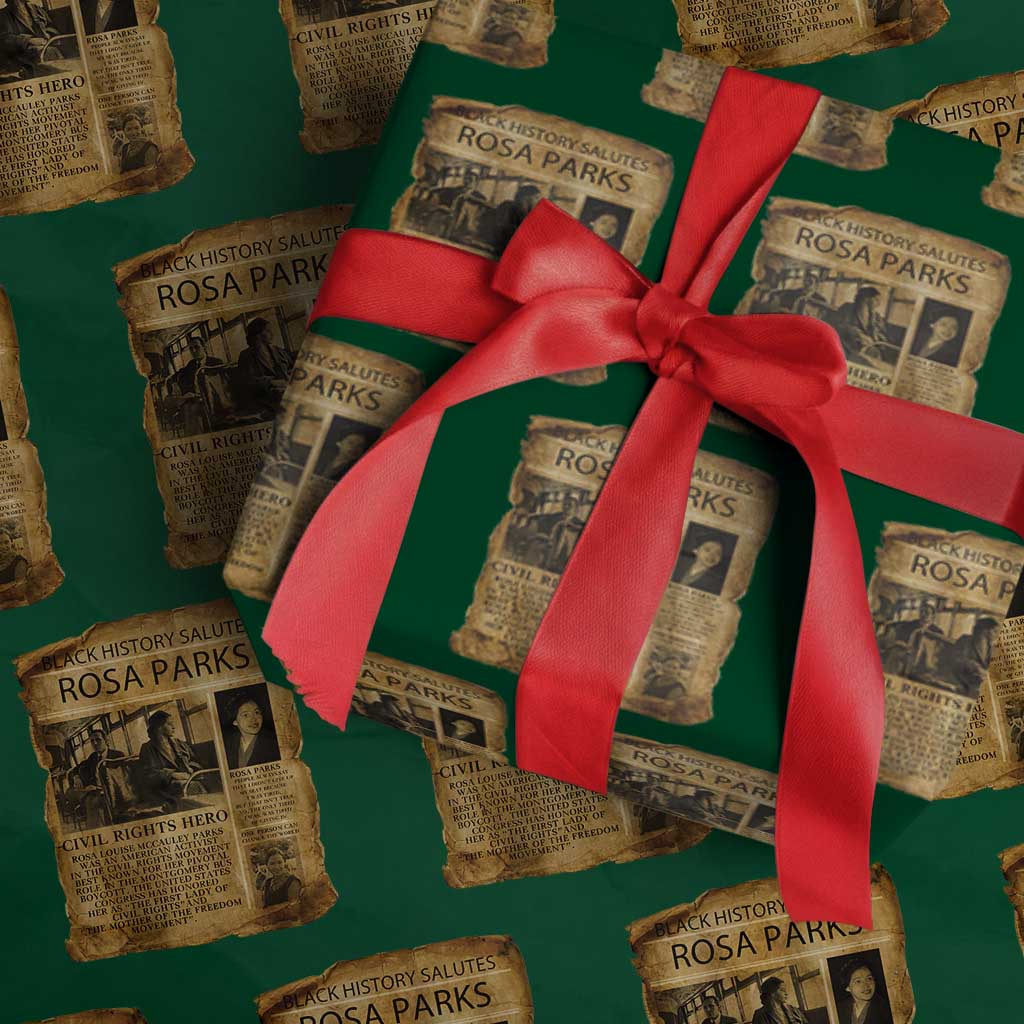 Rosa Parks Wrapping Paper Roll Female Empowerment History Gift