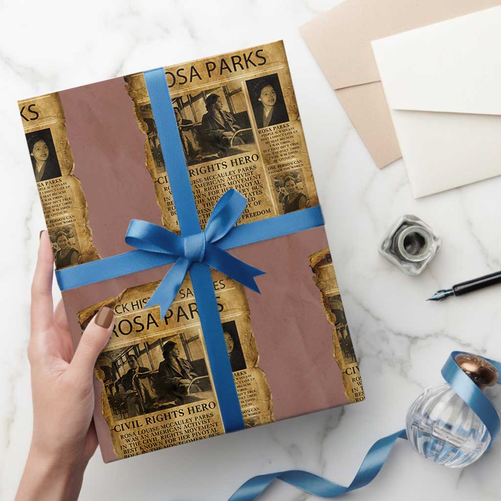 Rosa Parks Wrapping Paper Roll Female Empowerment History Gift