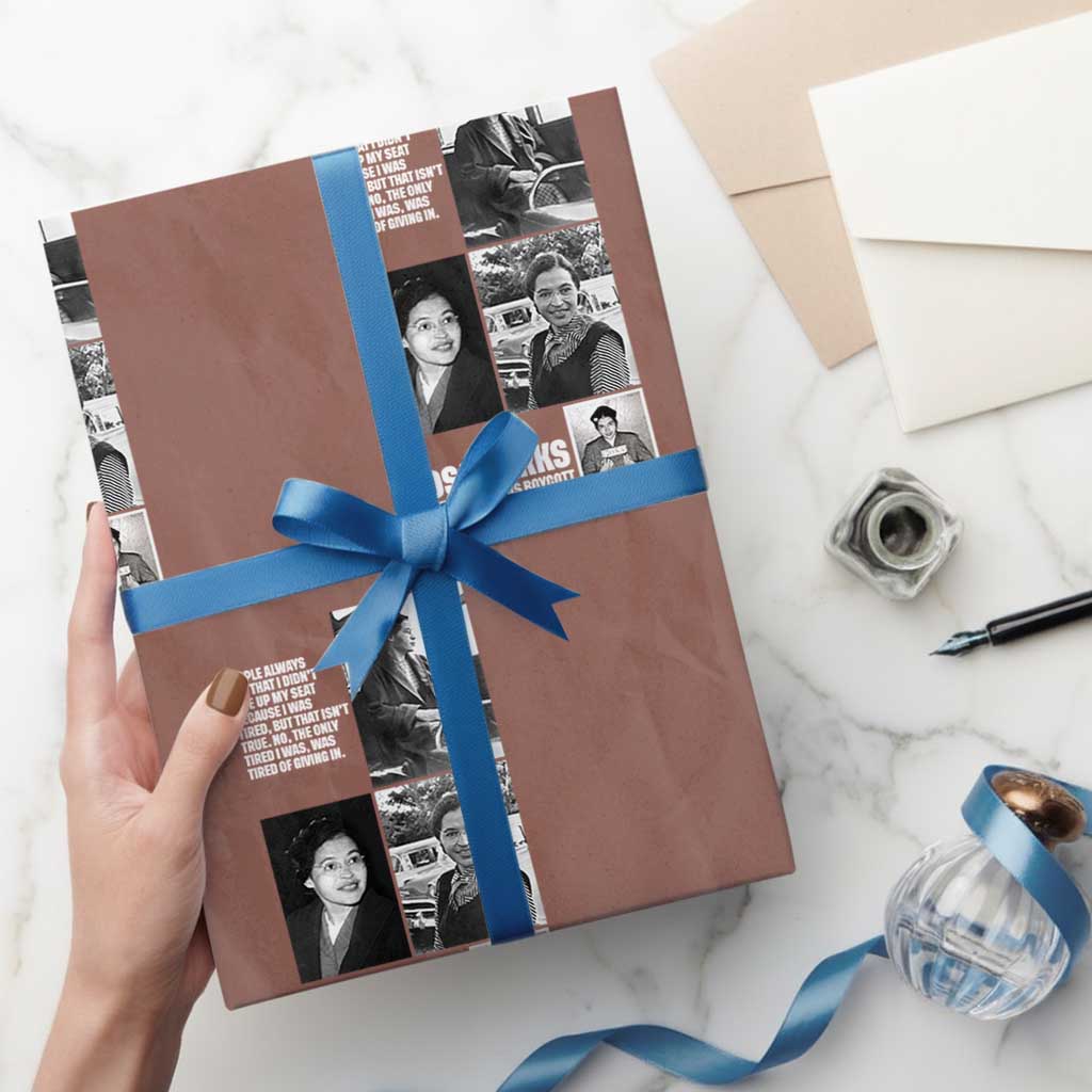 Rosa Parks Wrapping Paper Roll Strong Black Woman Leader