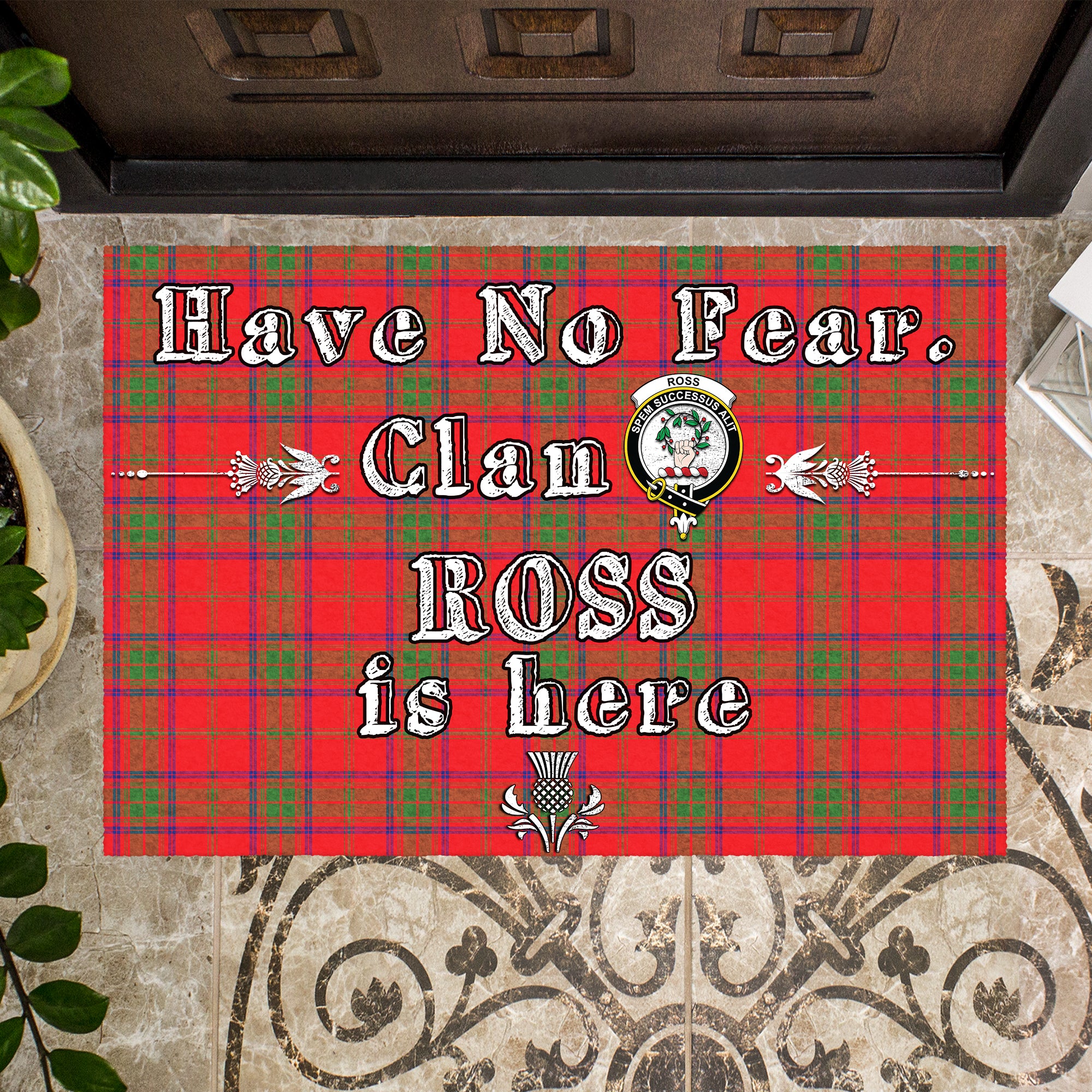ross-modern-clan-tartan-door-mat-family-crest-have-no-fear-tartan-door-mat