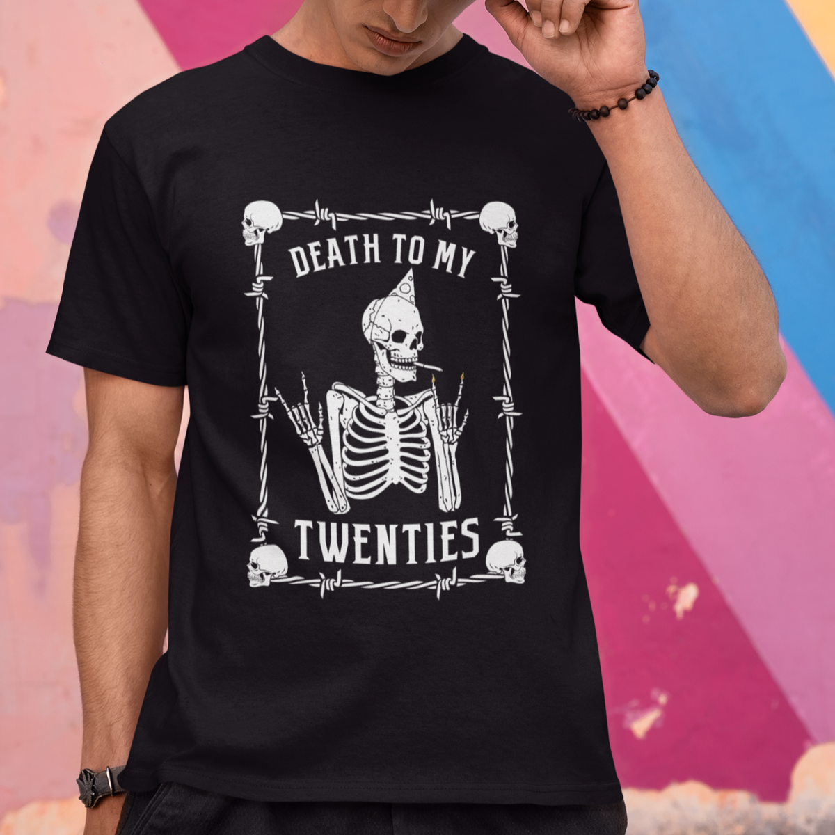 Birthday T Shirt Death To My Twenties Funny 30 Years Old Skeleton - Wonder Print Shop