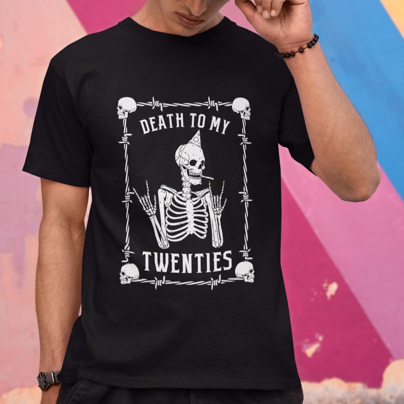 Birthday T Shirt Death To My Twenties Funny 30 Years Old Skeleton - Wonder Print Shop
