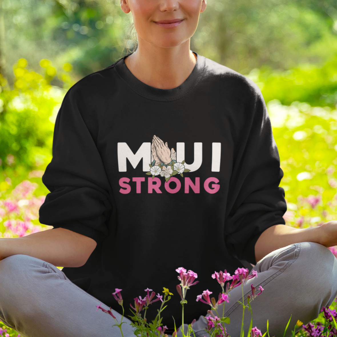 Maui Strong Sweatshirt Pray For Maui Hawaii Strong - Wonder Print Shop