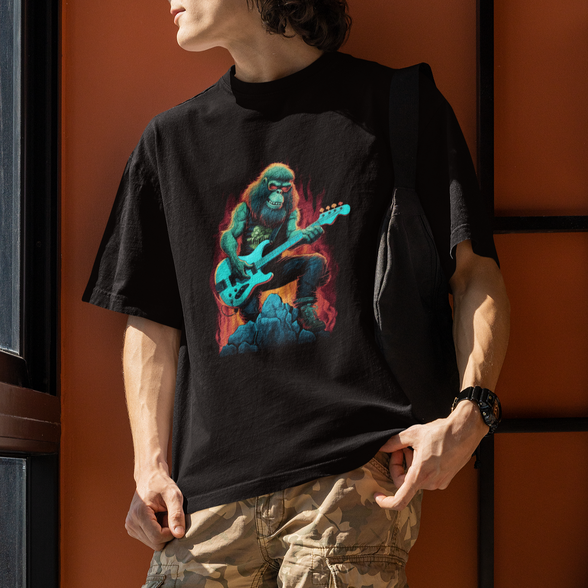 Rocking On Bigfoot Sasquatch Loves Rock And Roll T Shirt - Wonder Print Shop