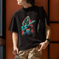 Rocking On Bigfoot Sasquatch Loves Rock And Roll T Shirt - Wonder Print Shop