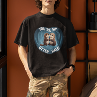 Valentine's Day T Shirt You're My Otter Half Cute Animal Hug Holding Hand - Wonder Print Shop