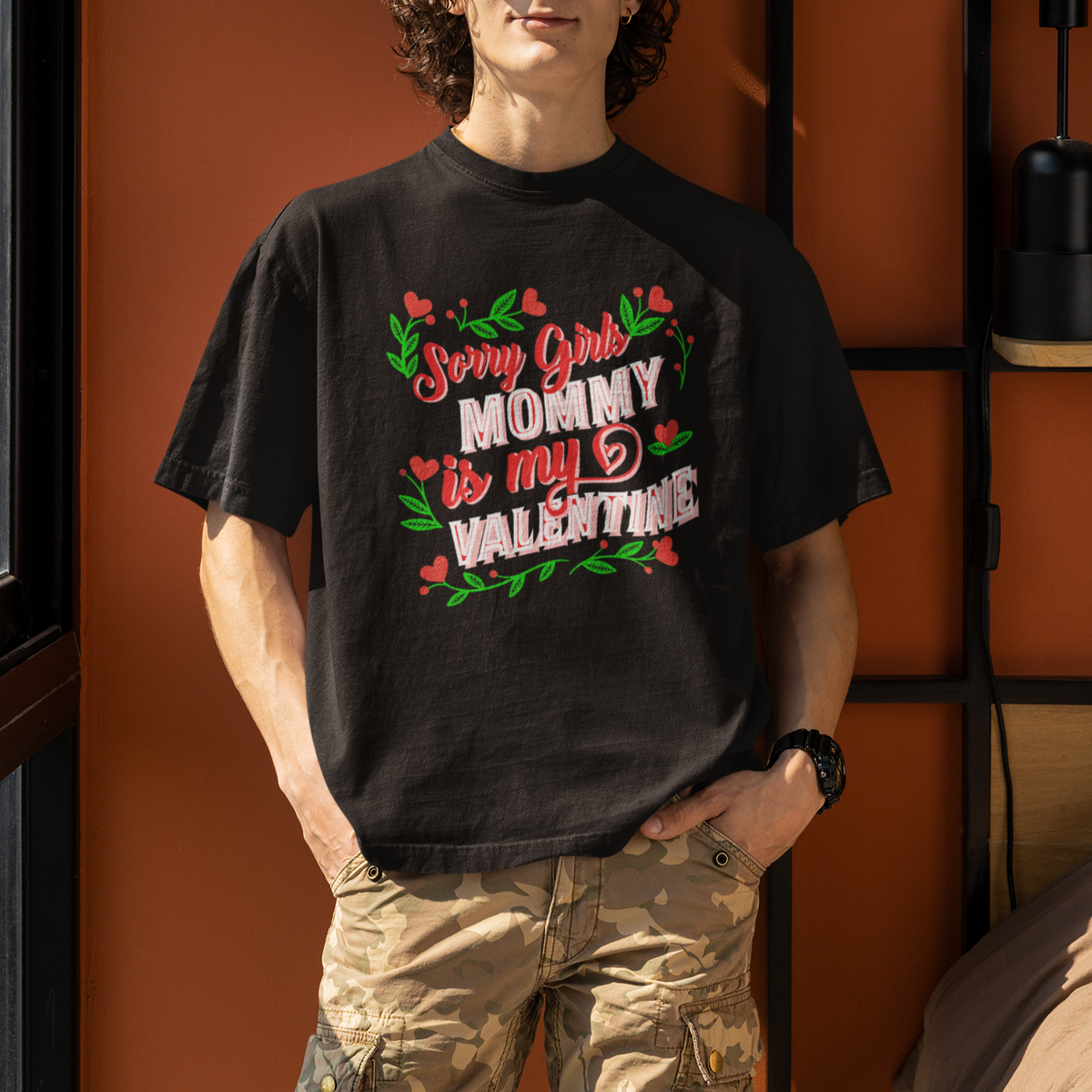Valentine's Day T Shirt Sorry Girls Mom Is My Valentine Funny - Wonder Print Shop