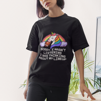 Funny Fantasy Football T Shirt I Wasn't Listening Think About Lineup - Wonder Print Shop