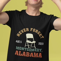 Montgomery Funny White Chair Folding Chair Never Forget T Shirt - Wonder Print Shop