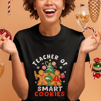 Teacher of Smart Cookies Christmas Gingerbread Man T Shirt - Wonder Print Shop