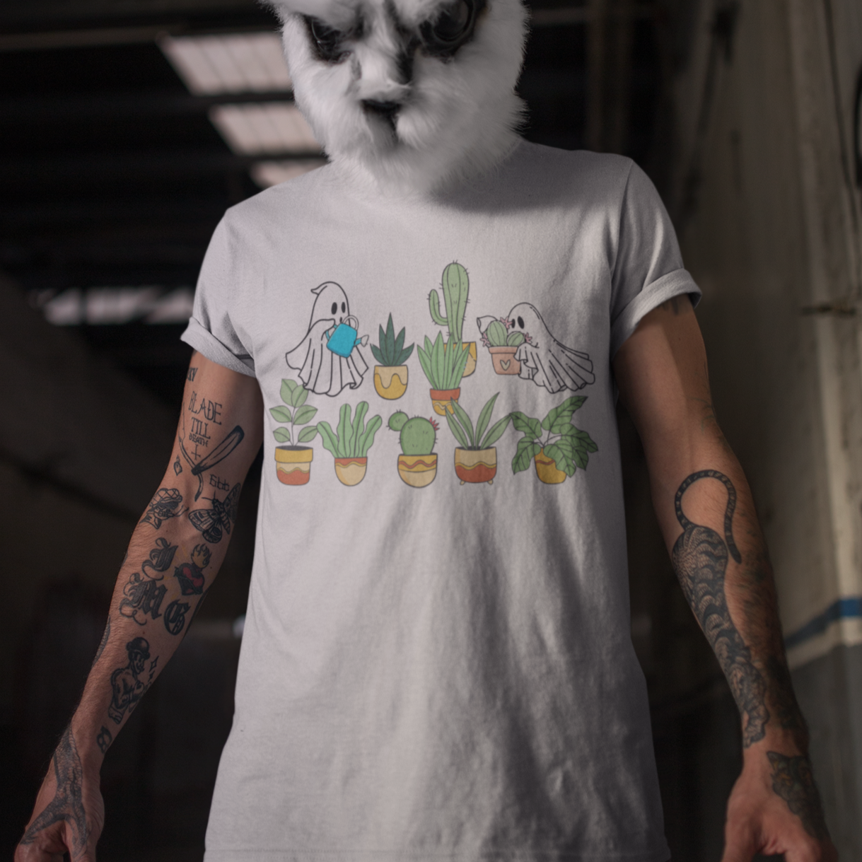 Halloween Gardening T Shirt Cute Gardener Boo Sheet Ghost Garden Plants Lover Halloween Costume - Wonder Print Shop