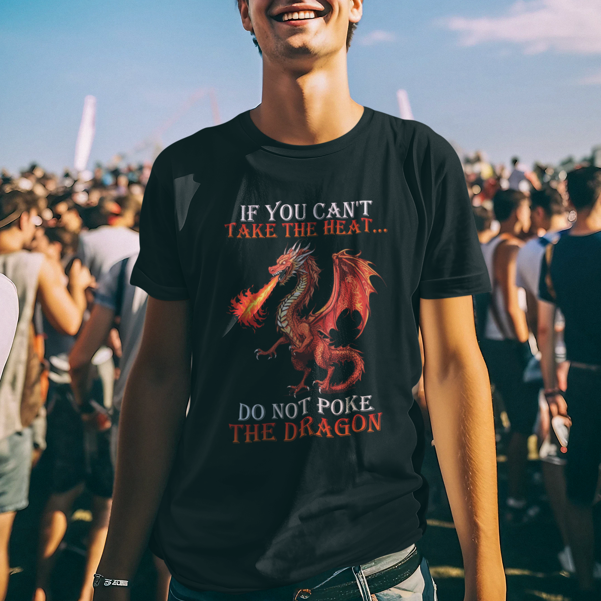 Do Not Poke The Cool Dragon Flame-Spewing Flying Mythical Creature T Shirt - Wonder Print Shop