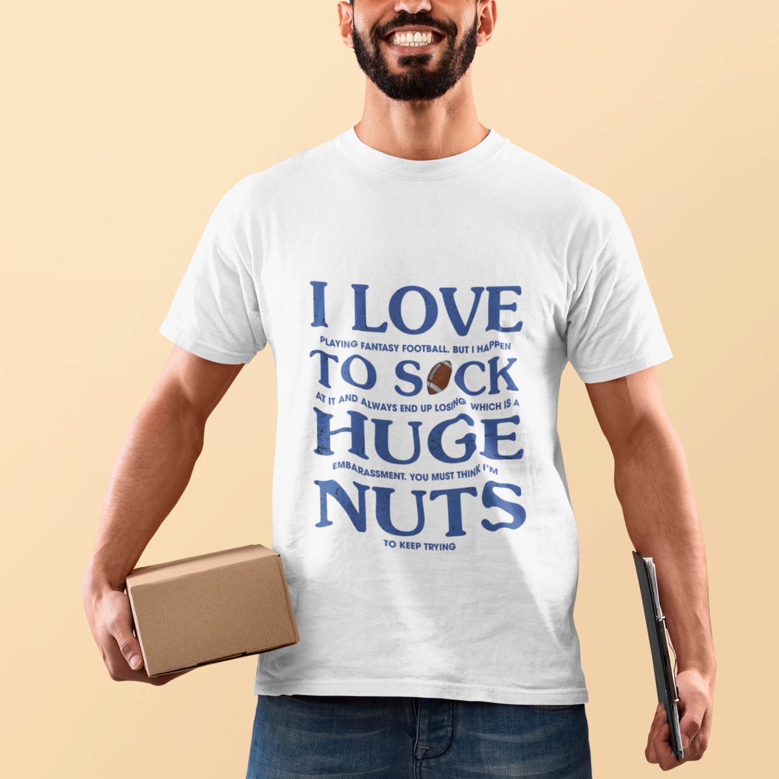 Fantasy Football T Shirt I Love Playing I Suck At - Wonder Print Shop