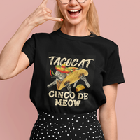 Funny Cinco De Mayo T Shirt Cinco De Mayo Cinco De Meow Mexican Tacocat Tacos Cat Lovers - Wonder Print Shop