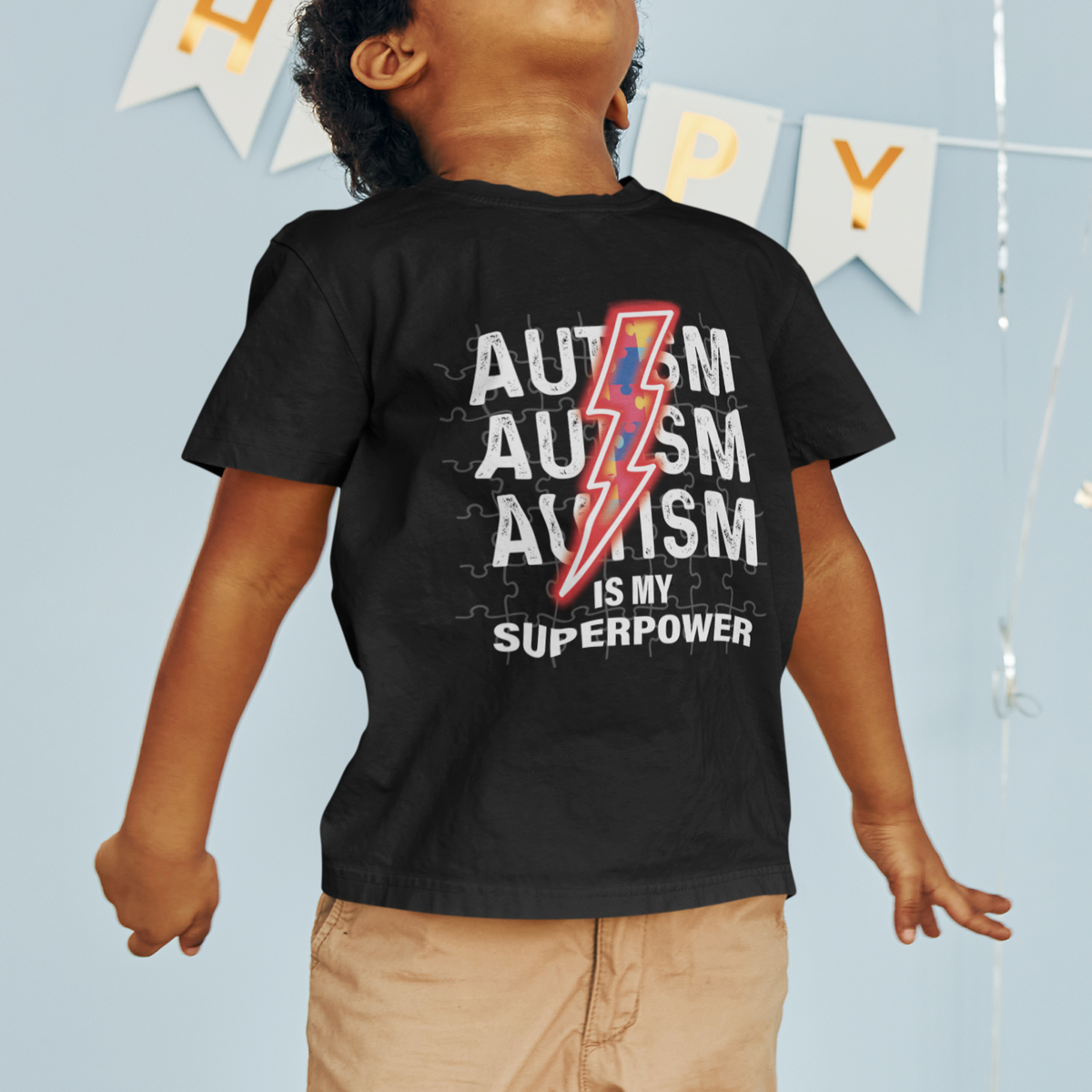 Autistic T Shirt For Kid Autism Is My Super Power Brain Superhero - Wonder Print Shop