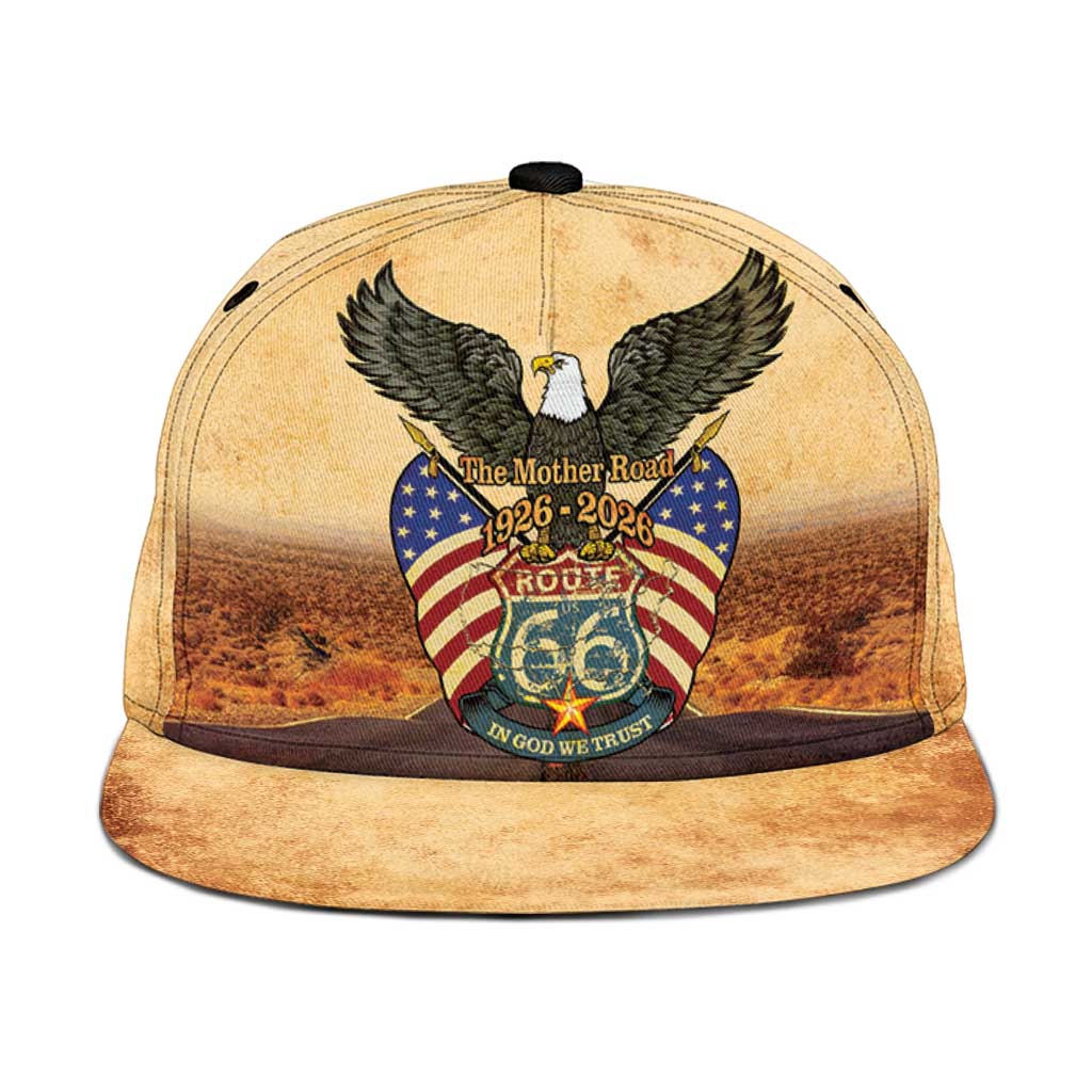 Route 66 Highway United States Snapback Cap Mother Road Happy 100th Anniversary Proud - Wonder Print Shop