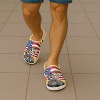 Route 66 United States Clogs Shoes Historic Highway USA Eagle With Motorcycle - Wonder Print Shop