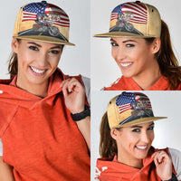 Route 66 United States Snapback Cap Historic Highway USA Eagle With Motorcycle - Wonder Print Shop