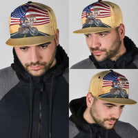 Route 66 United States Snapback Cap Historic Highway USA Eagle With Motorcycle - Wonder Print Shop