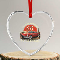 Route Highway 66 100 Years Anniversary Heart Crystal Glass Ornament Centennial Celebration And Still Kicking Mother Road