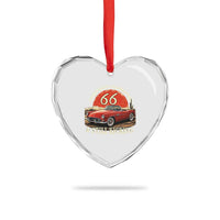 Route Highway 66 100 Years Anniversary Heart Crystal Glass Ornament Centennial Celebration And Still Kicking Mother Road