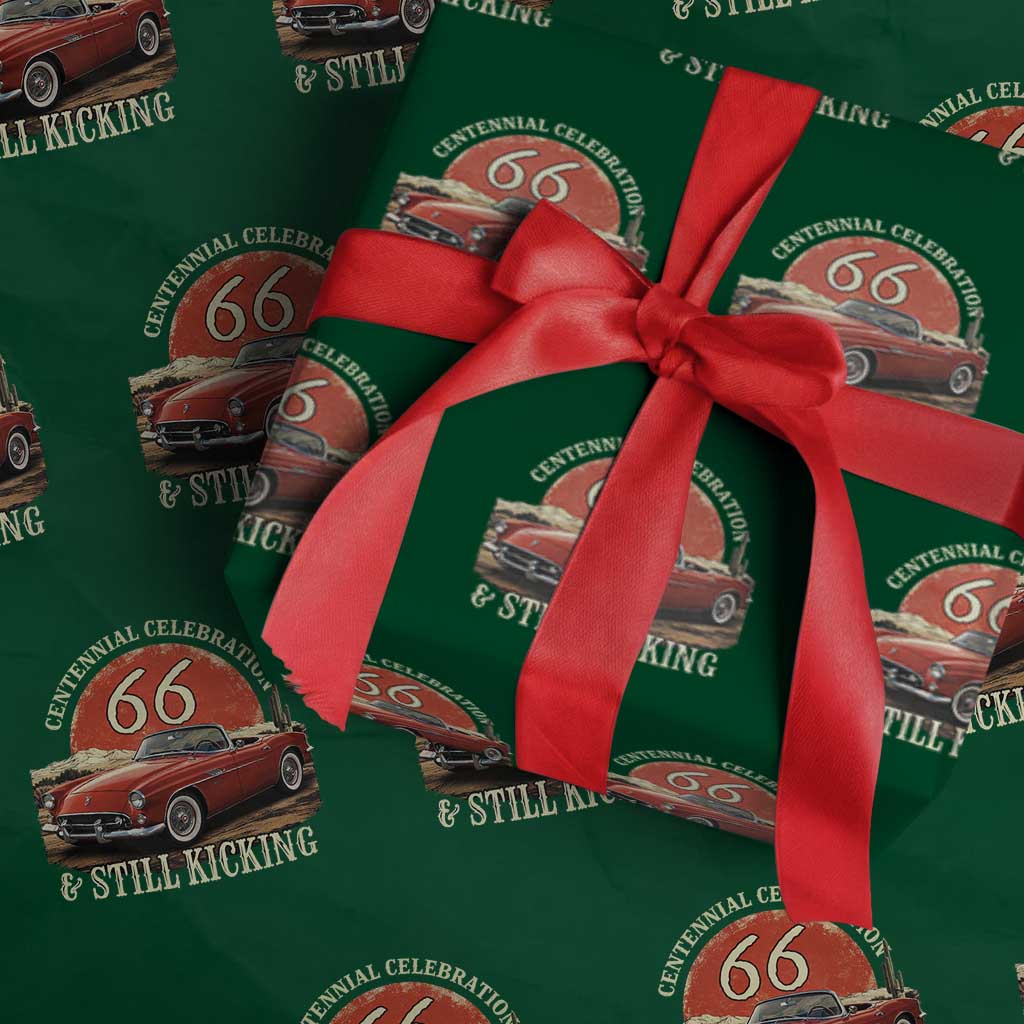 Route Highway 66 100 Years Anniversary Wrapping Paper Roll Centennial Celebration And Still Kicking Mother Road