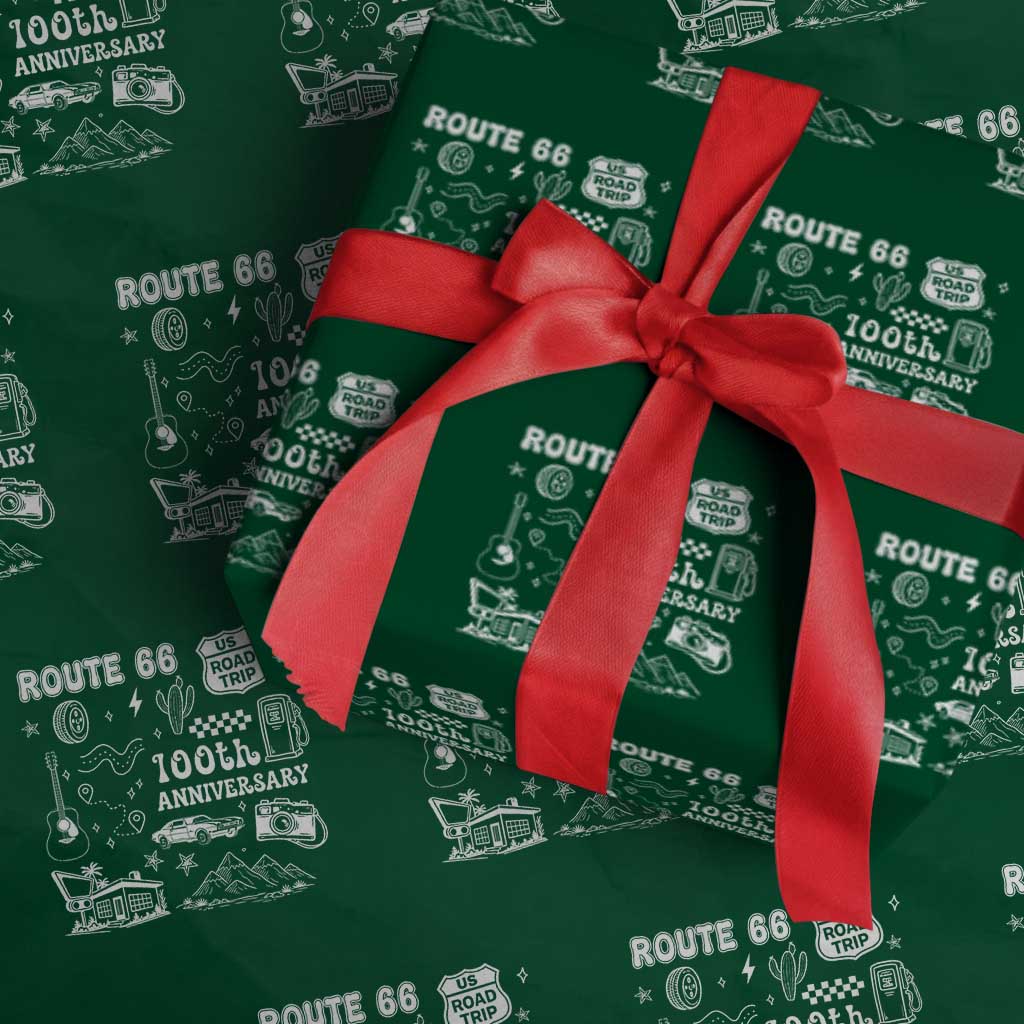 Route Highway 66 100th Anniversary Wrapping Paper Roll The Mother Road Centennial