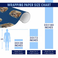 Route Highway 66 Cat Wrapping Paper Roll Americana Road Trip