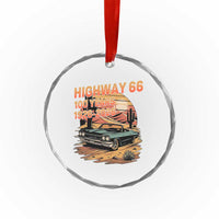 Route Highway 66 Centennial Crystal Glass Ornament 100 Year Road Trip Adventure