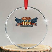 Route Highway 66 Centennial Crystal Glass Ornament 100 Years Of The Mother Road