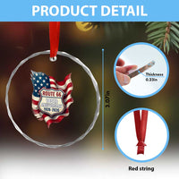 Route Highway 66 Centennial Crystal Glass Ornament Vintage American Flag Patriotic Gift