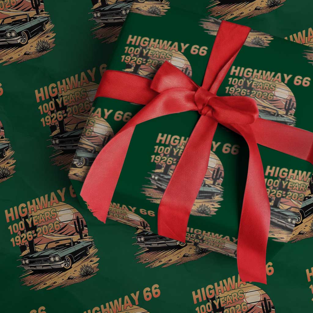Route Highway 66 Centennial Wrapping Paper Roll 100 Year Road Trip Adventure