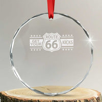 Route Highway 66 Crystal Glass Ornament Get Your Kicks American Road Trip