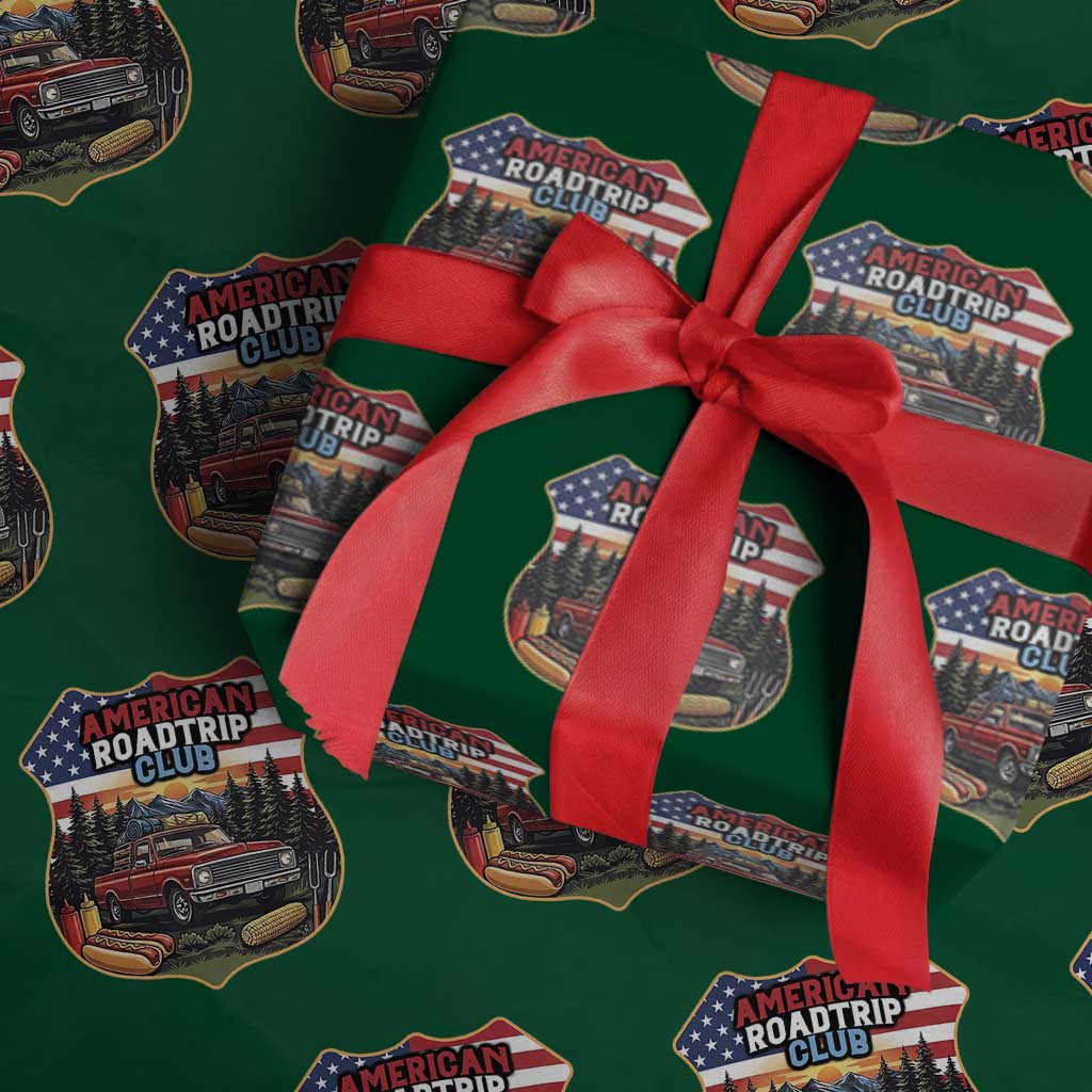 Route Highway 66 Wrapping Paper Roll Vintage American Roadtrip Club Road Trip