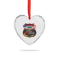 Route Highway 66 Heart Crystal Glass Ornament Vintage American Roadtrip Club Road Trip
