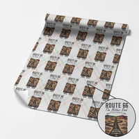 Route Highway 66 Mother Road Wrapping Paper Roll Vintage Distressed Road Trip Adventure
