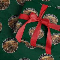 Route Highway 66 Motorcycle Cat Wrapping Paper Roll Road Trip Adventure