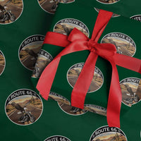 Route Highway 66 Motorcycle Eagle Wrapping Paper Roll Americana Adventure