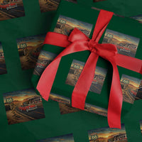 Route Highway 66 Raccoon Wrapping Paper Roll Americana Road Trip