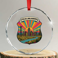 Route Highway 66 Tulsa Oklahoma Crystal Glass Ornament Mother Road Travel Gift