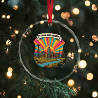 Route Highway 66 Tulsa Oklahoma Crystal Glass Ornament Mother Road Travel Gift