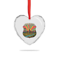 Route Highway 66 Tulsa Oklahoma Heart Crystal Glass Ornament Mother Road Travel Gift